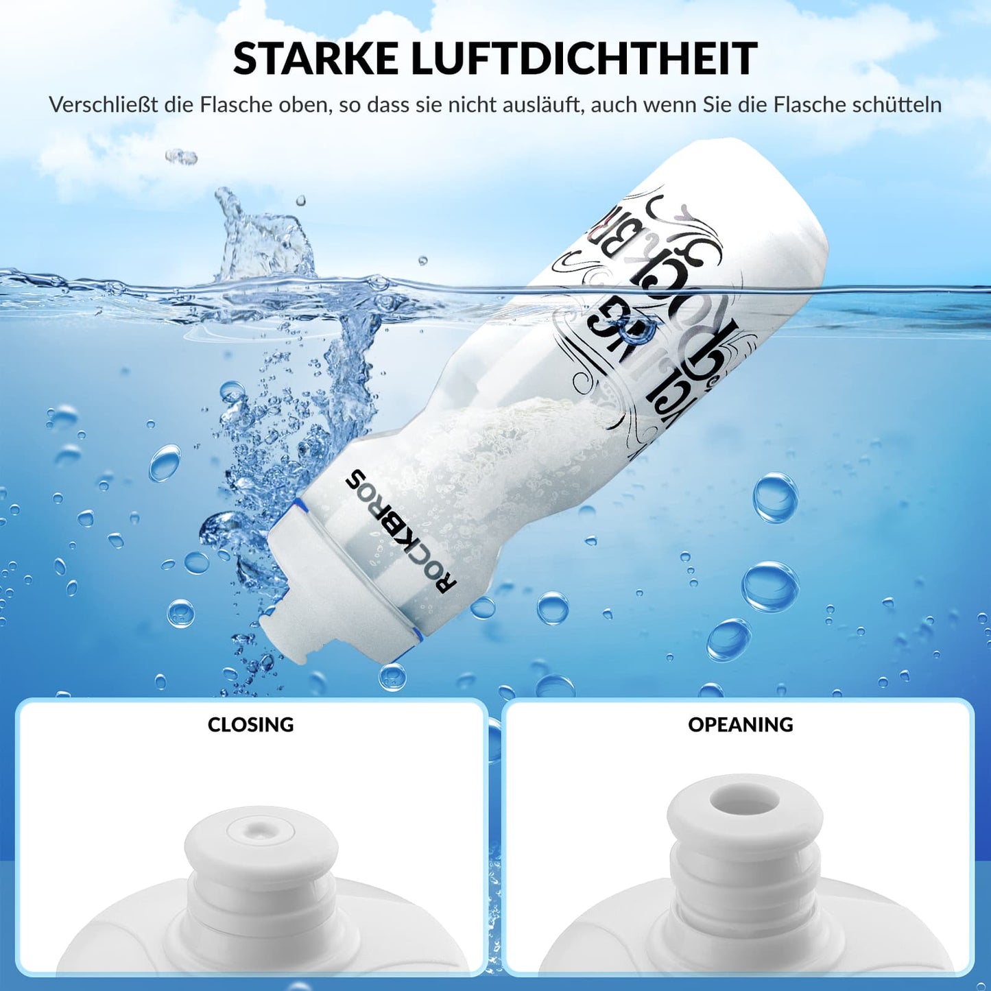 ROCKBROS Sport drykkjarflaska 750ml reiðhjólavatnsflaska BPA-frí
