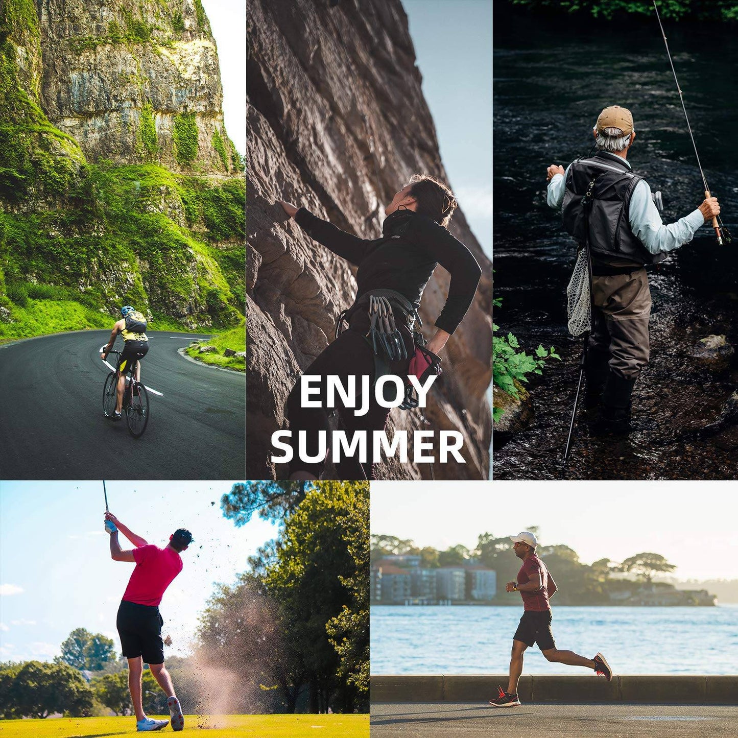 ROCKBROS Balaklava Bandana UPF 50+ Teygjanlegur fjölnota trefill Unisex 