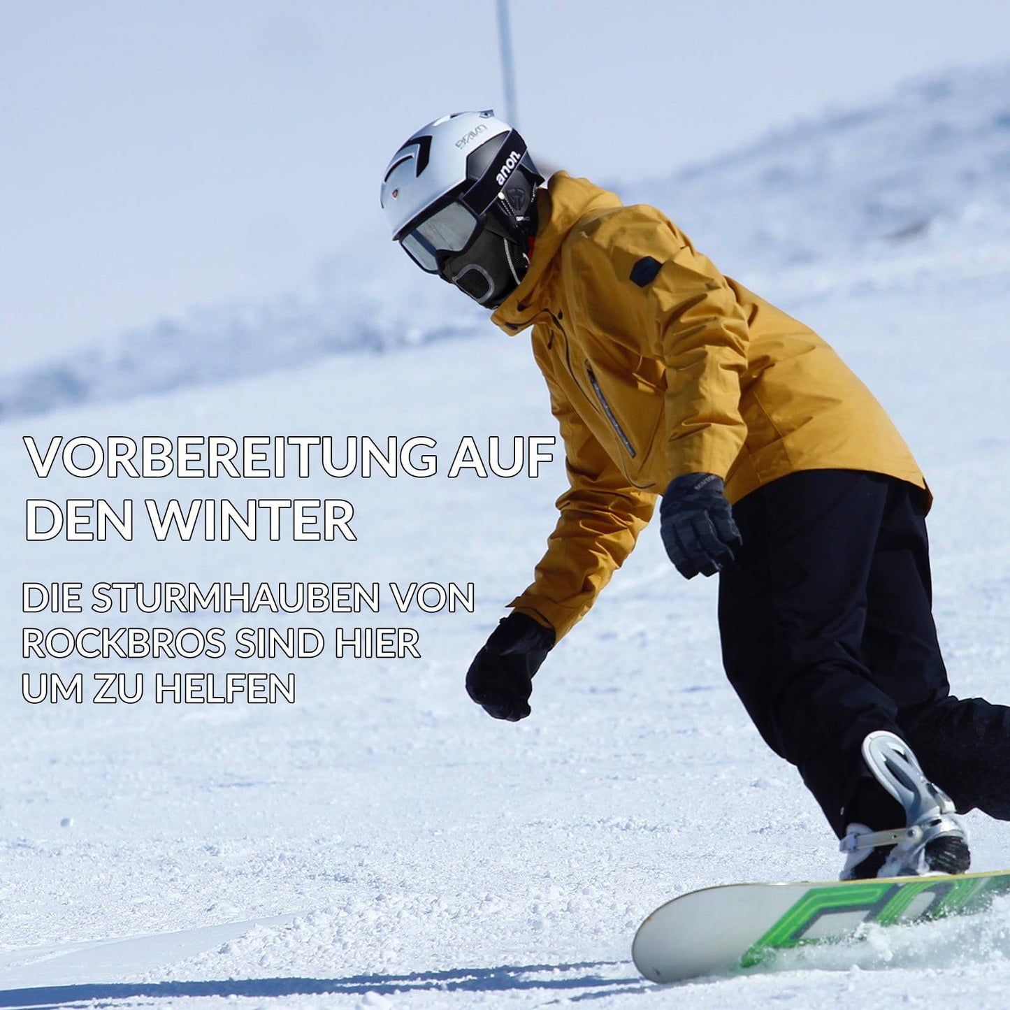 ROCKBROS Balaclava with breathable mesh for outdoor sports, unisex