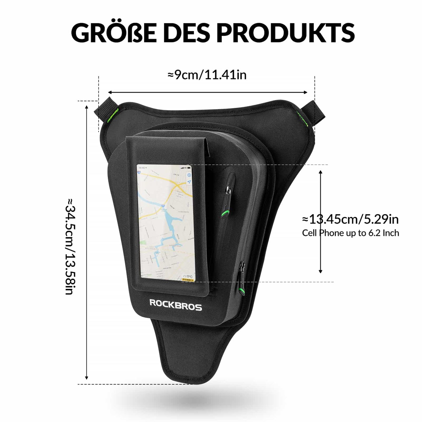 ROCKBROS Motorcycle Tank Bag Leg Bag with Magnetic Suction