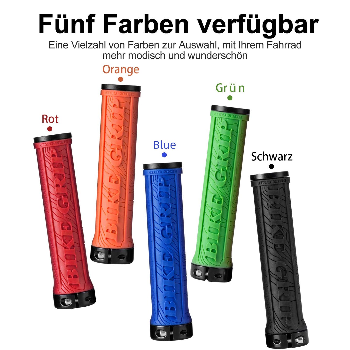 ROCKBROS Ultra-Leicht Fahrradgriffe aus Gummi mit Aluminium Lock-on Design