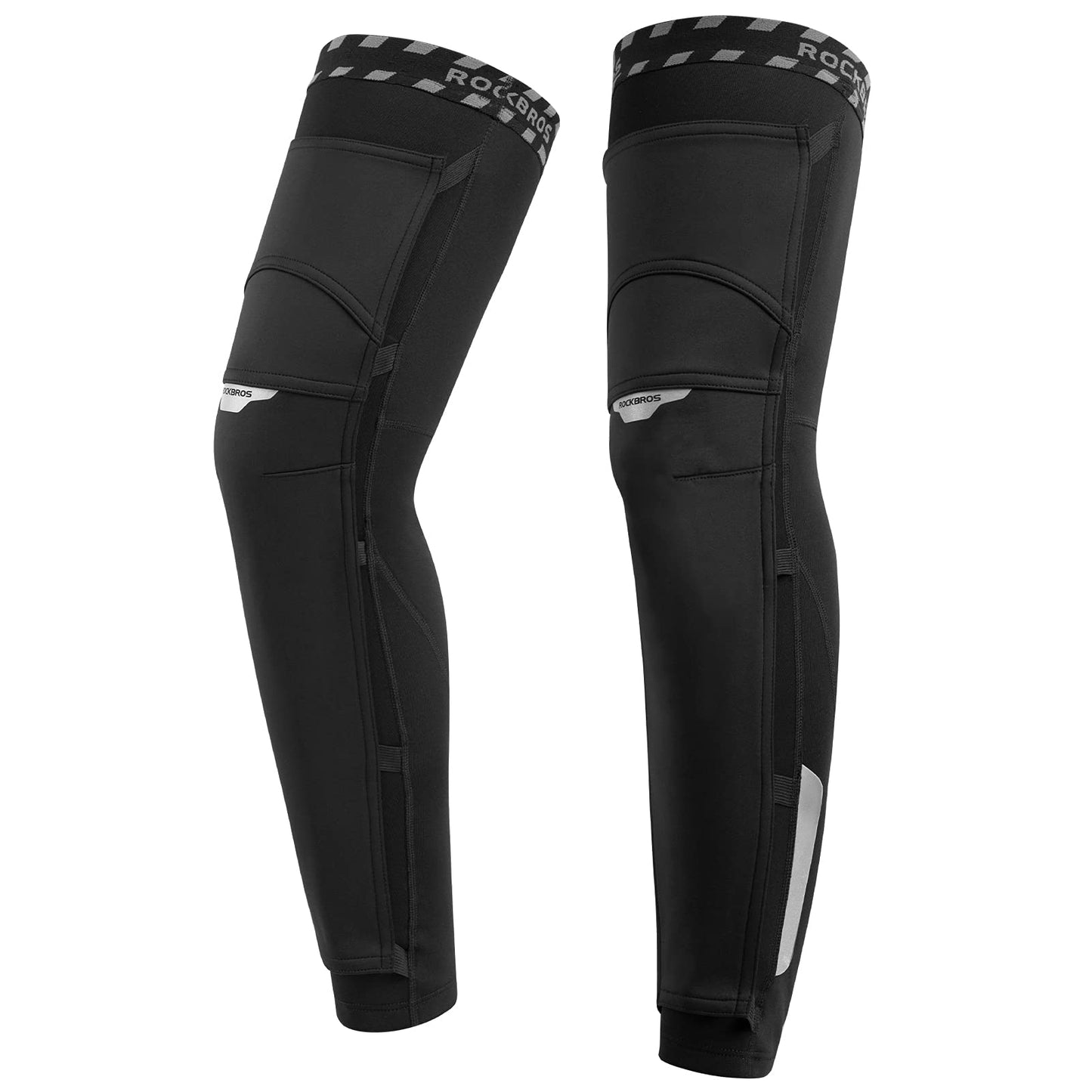 Legghlífar fyrir unisex gerðir, vindheldar, hlýjar, svartar, stærðir 4XL 