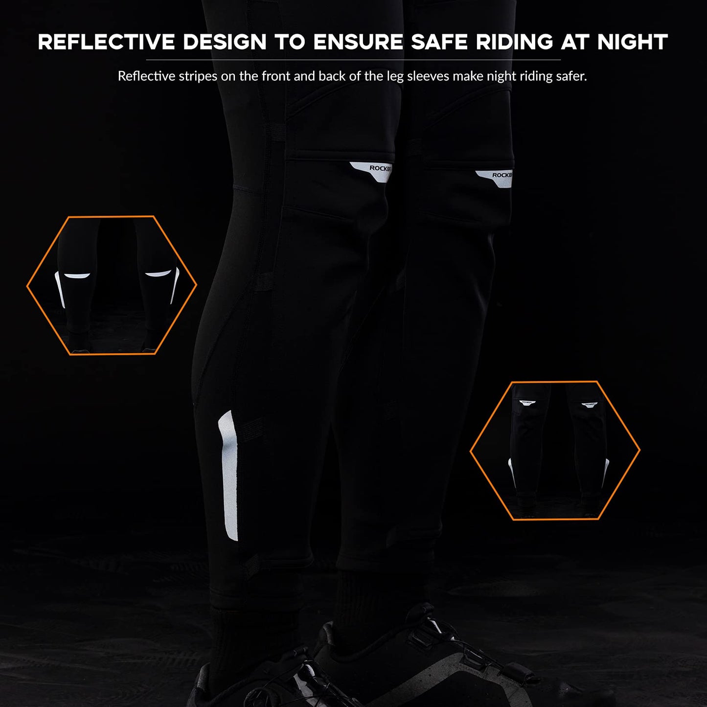 Legghlífar fyrir unisex gerðir, vindheldar, hlýjar, svartar, stærðir 4XL 