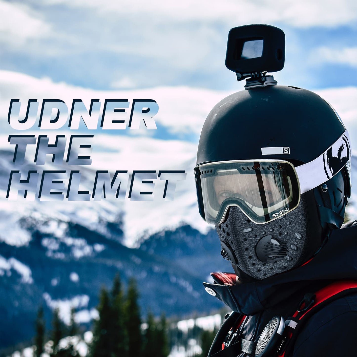 ROCKBROS Warm Balaclava Winter Fleece Neck Warmer with Breathable Filter