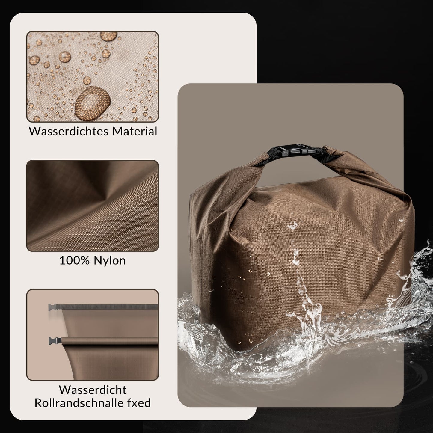 ROCKBROS Waterproof Handlebar Bag Detachable Bicycle Basket approx. 5.5L