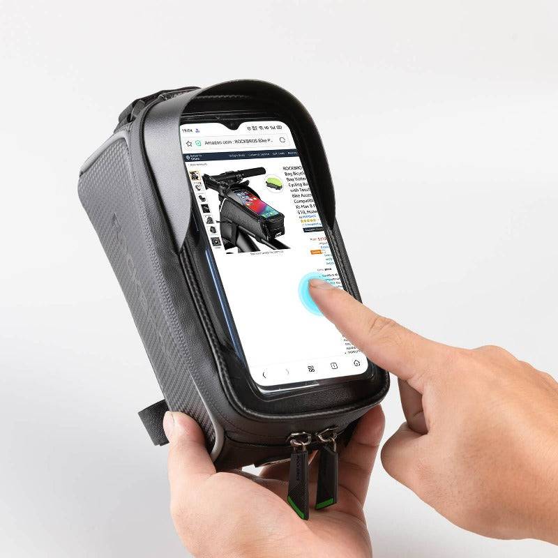 ROCKBROS waterproof top tube bag 1.5L for mobile phones under 6.5 inches