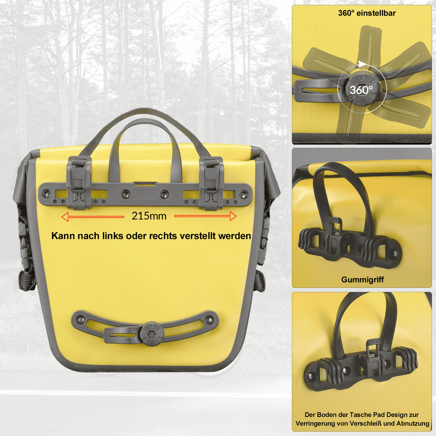 Vatnsheldur hjólabrettataska frá ROCKBROS, 12-16L