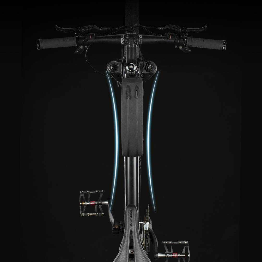 ROCKBROS Vatnsheldur poki fyrir efstu rör hjóls 1L / 1.6L svartur