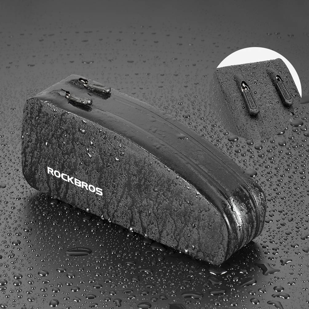ROCKBROS Vatnsheldur poki fyrir efstu rör hjóls 1L / 1.6L svartur
