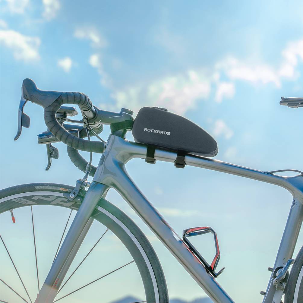 ROCKBROS Vatnsheldur poki fyrir efstu rör hjóls 1L / 1.6L svartur