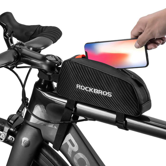 ROCKBROS Waterproof Frame Bag Top Tube Bag Black 1L