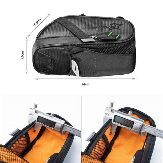 Vatnsheldur hnakktaska frá ROCKBROS með flöskuhaldara fyrir MTB hjól