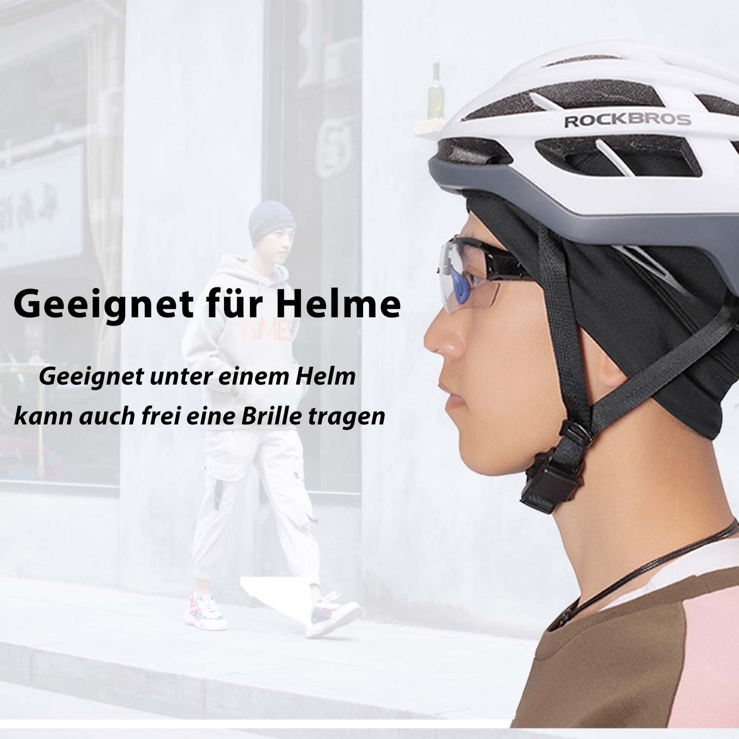 ROCKBROS Winter Fahrrad Mütze Helm Unterziehmütz Unisex