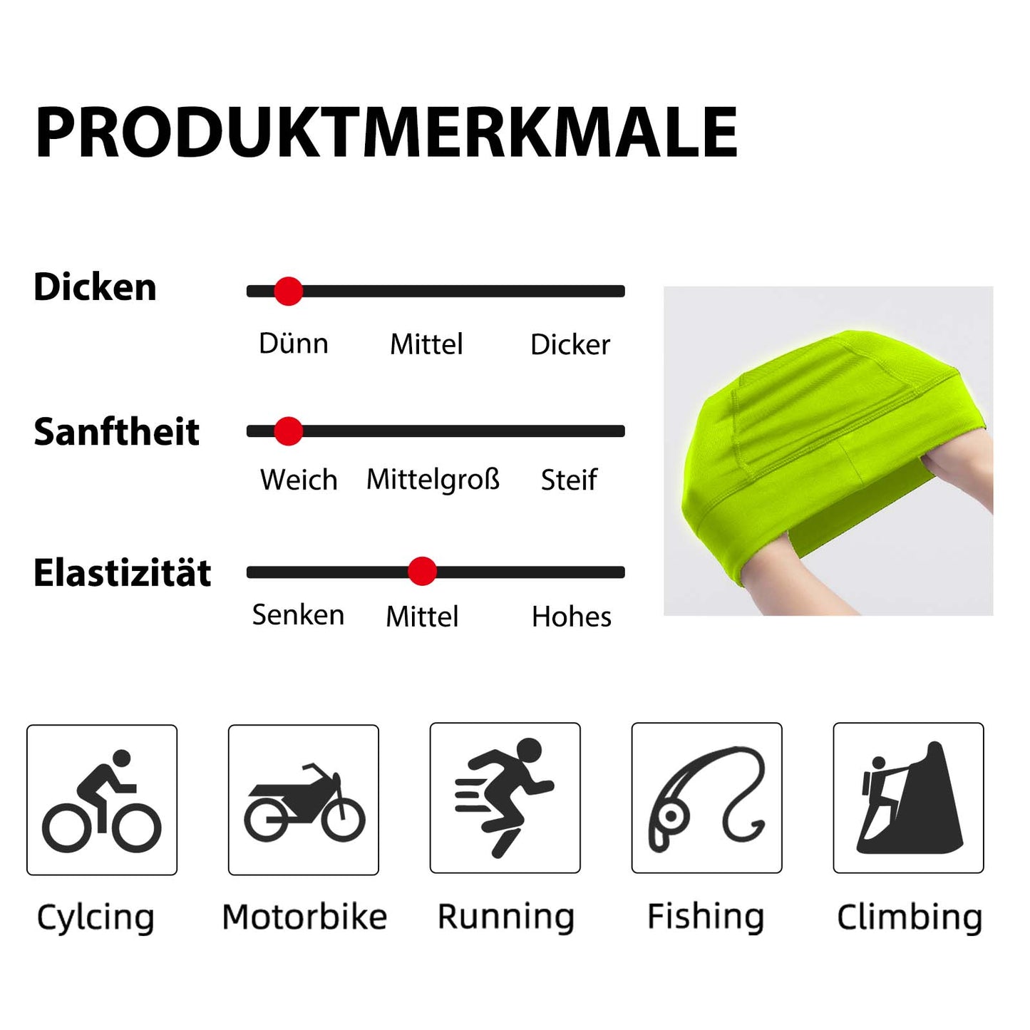 ROCKBROS Winter Fahrrad Mütze Helm Unterziehmütz Unisex