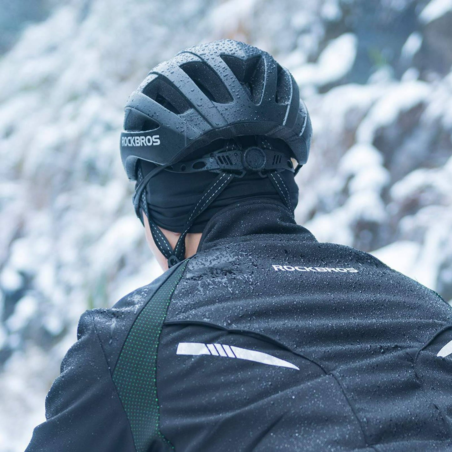 ROCKBROS vetrarhjólreiðabalaklava hlýr íþróttahlíf undir hjálminum
