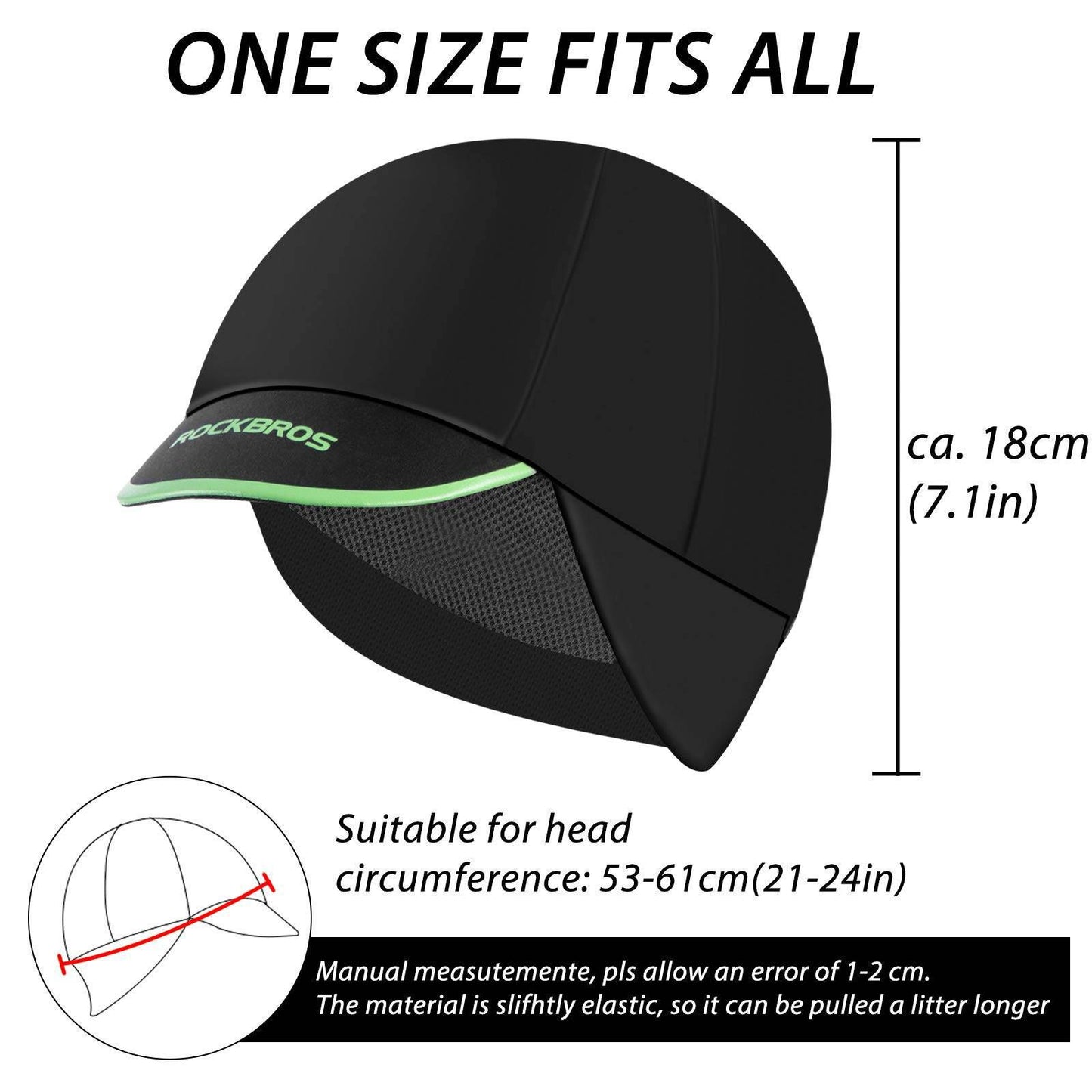 ROCKBROS vetrarhjólreiðabalaklava hlýr íþróttahlíf undir hjálminum
