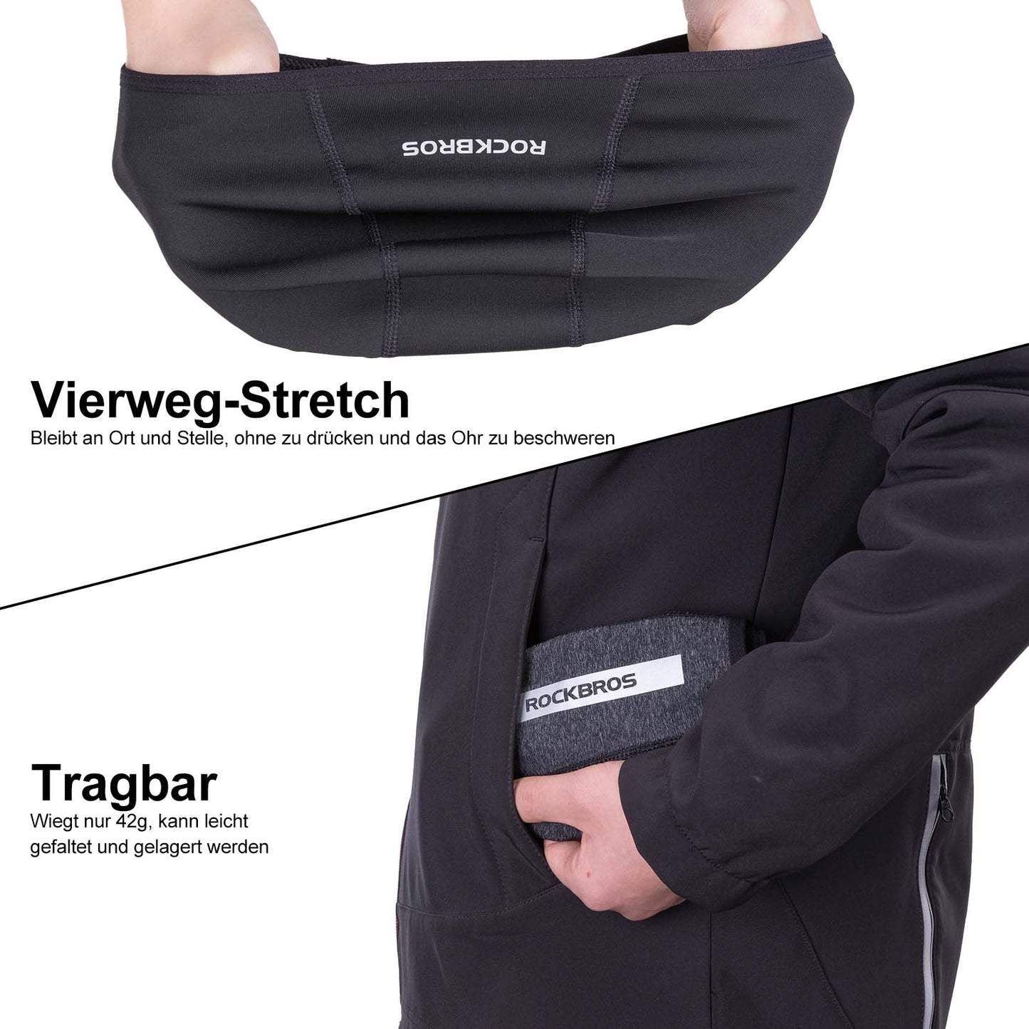 ROCKBROS Winter Cycling Cap Helmet Undercap with Reflective Logo