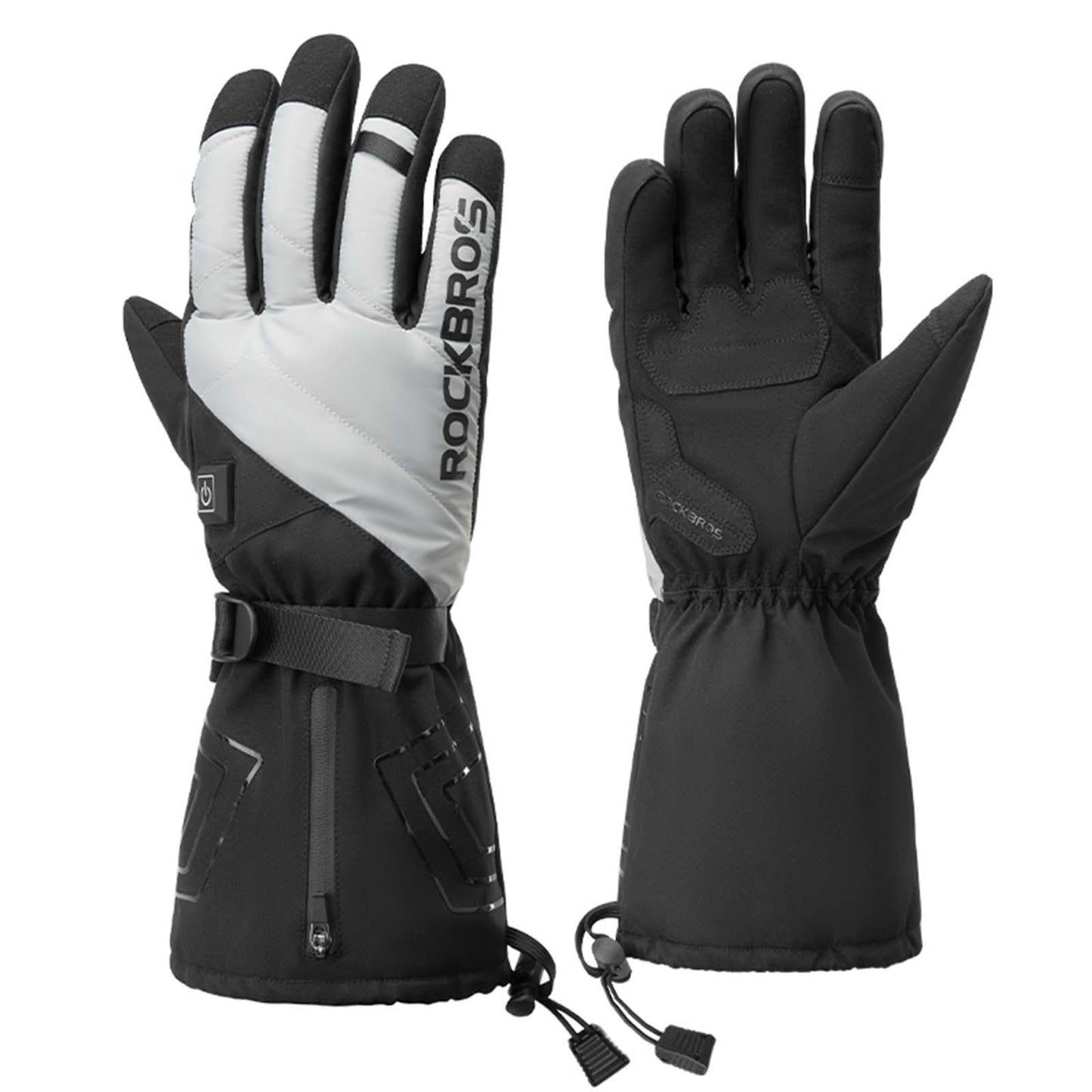 ROCKBROS Winter Gloves Heated Cycling Gloves with Battery M-XL
