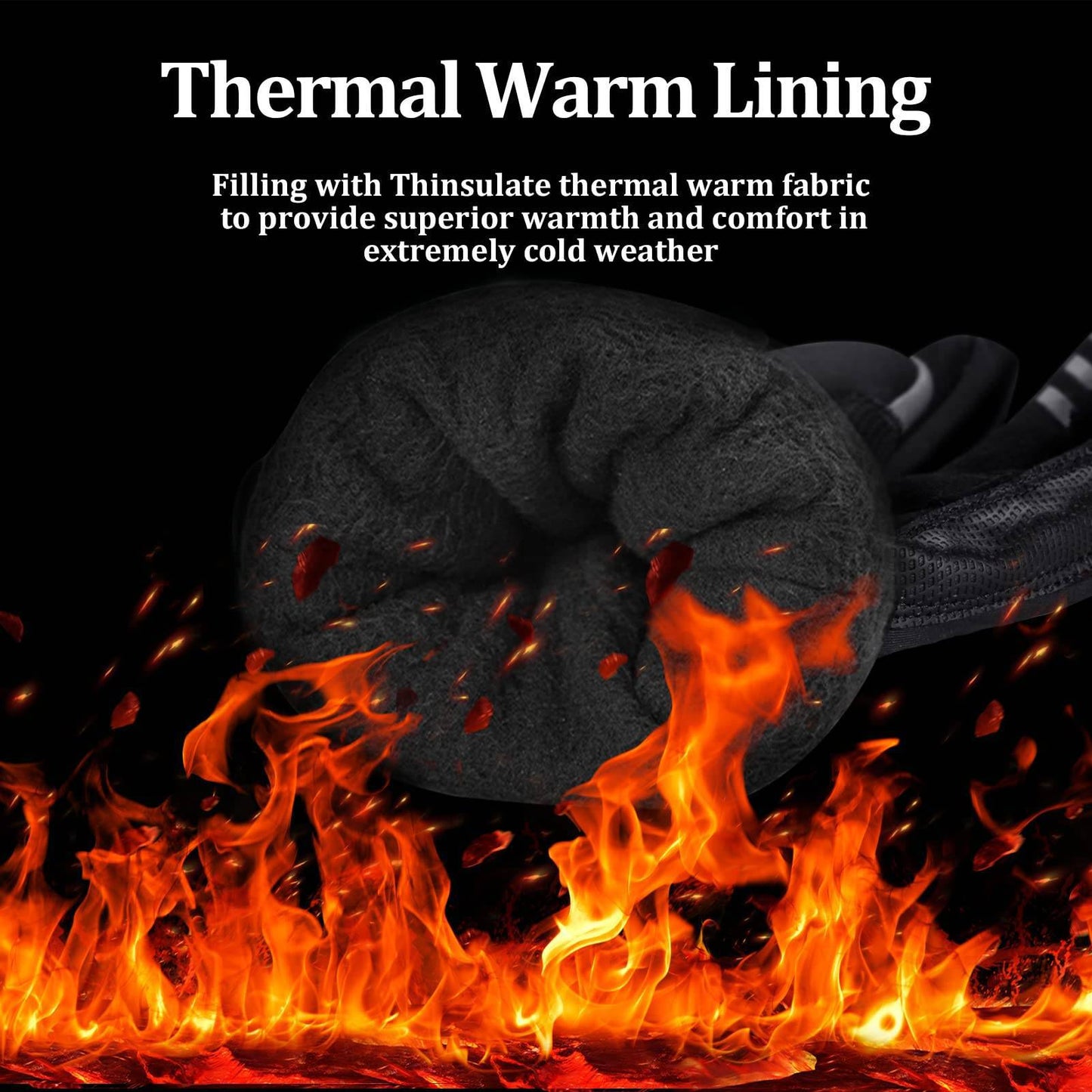 ROCKBROS Winter Gloves Cycling Gloves Men's Windproof M-2XL 