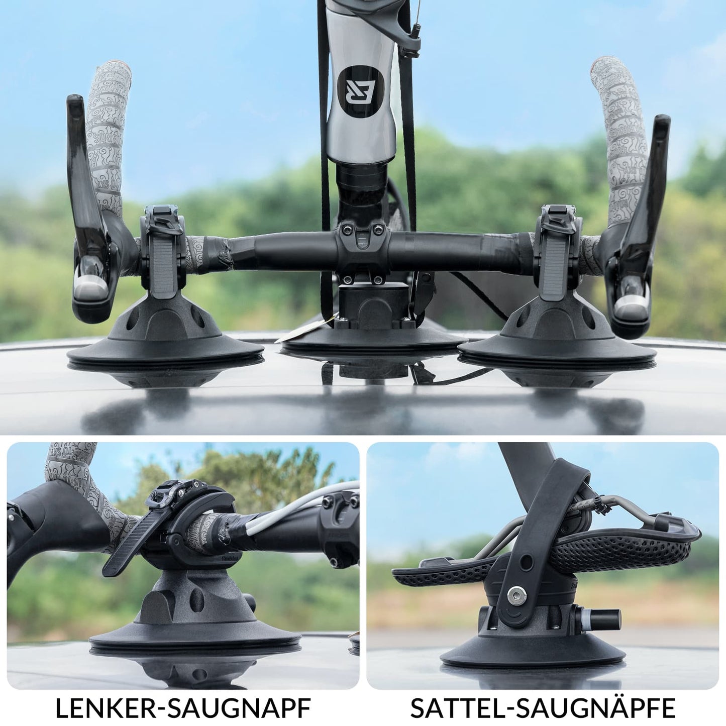 ROCKBRSO Portable Bike Rack for Cars, Roof Rack, Easy to Install