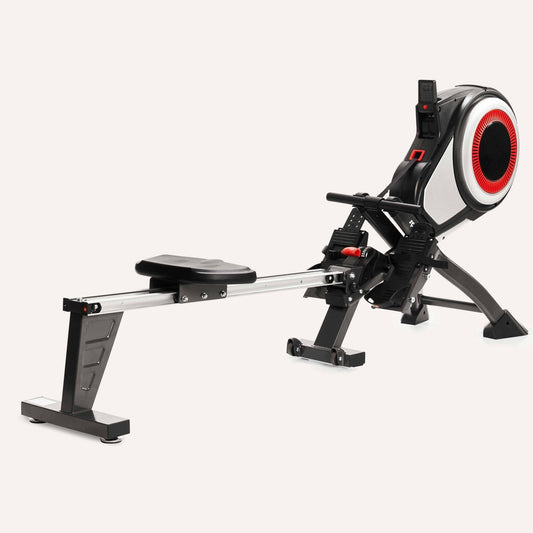 Rudergerät mit Luftwiderstand | klappbar | 8 Widerstandsstufen | schwarz/rot