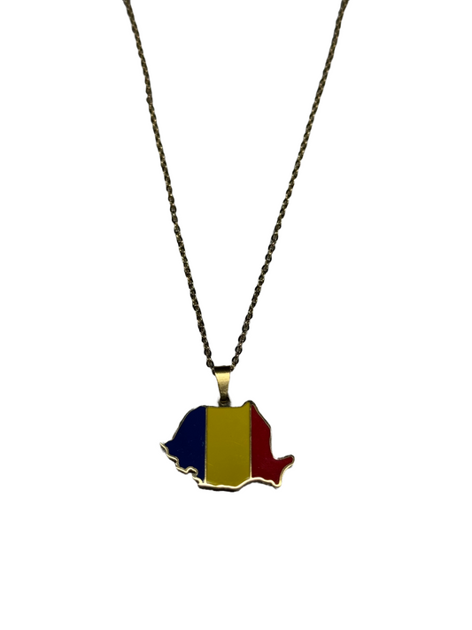 Rumänien Kette - 18K vergoldet & Edelstahl