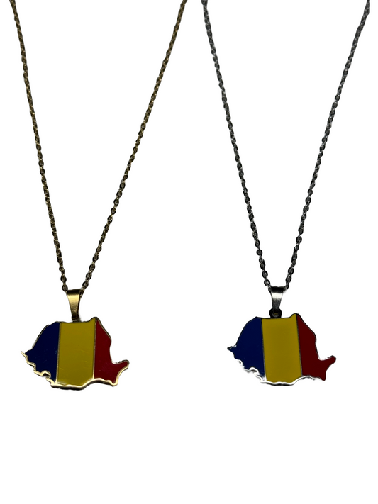 Rumänien Kette - 18K vergoldet & Edelstahl