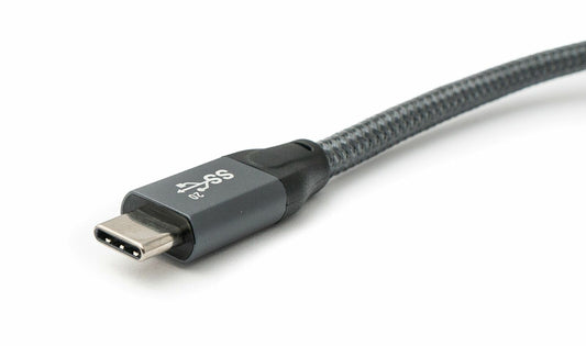 System-S USB 3.1 Gen 2 100W cable 100 cm Type C male to male angle braided