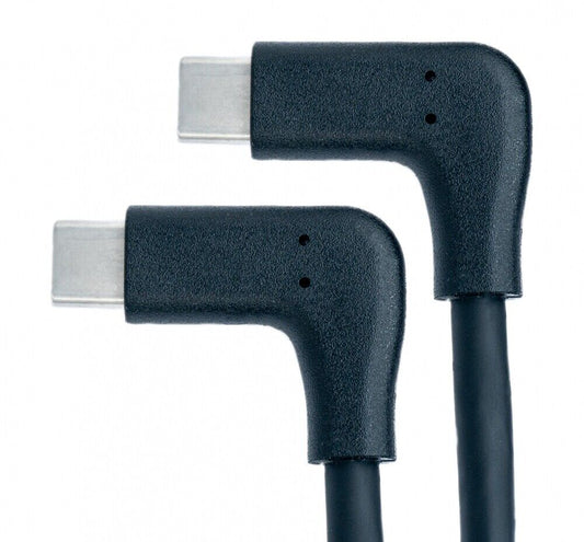 USB 3.1 Gen 2 Kabel 2 m Typ C Stecker zu Stecker 2x Winkel in Schwarz