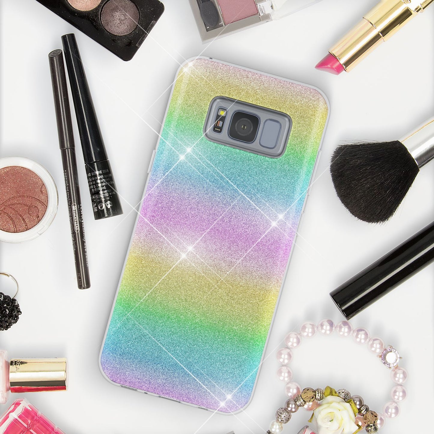 Samsung Galaxy S8 Plus símahulstur frá NALIA, glitrandi sílikon hulstur fyrir vernd