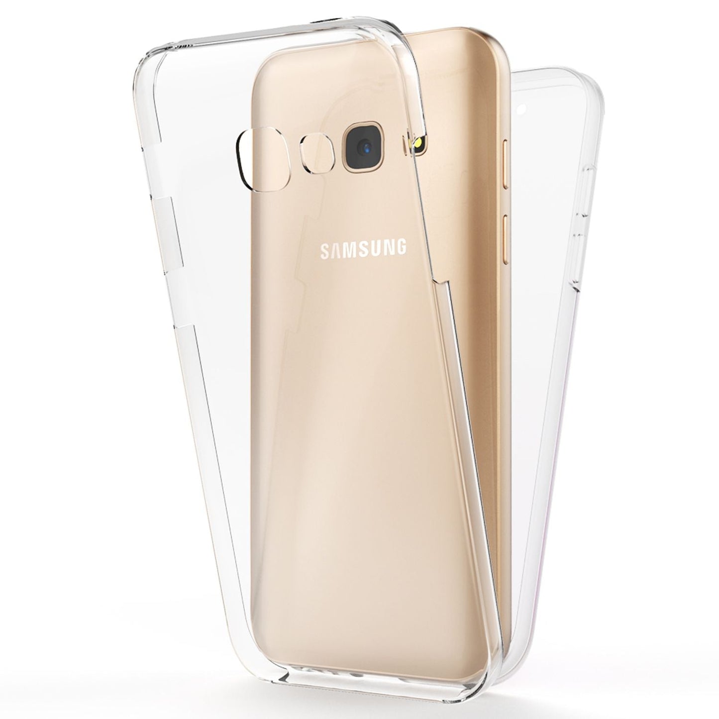 NALIA 360 Grad Handy Hülle für Samsung Galaxy A5 2017, Full Cover Case Bumper