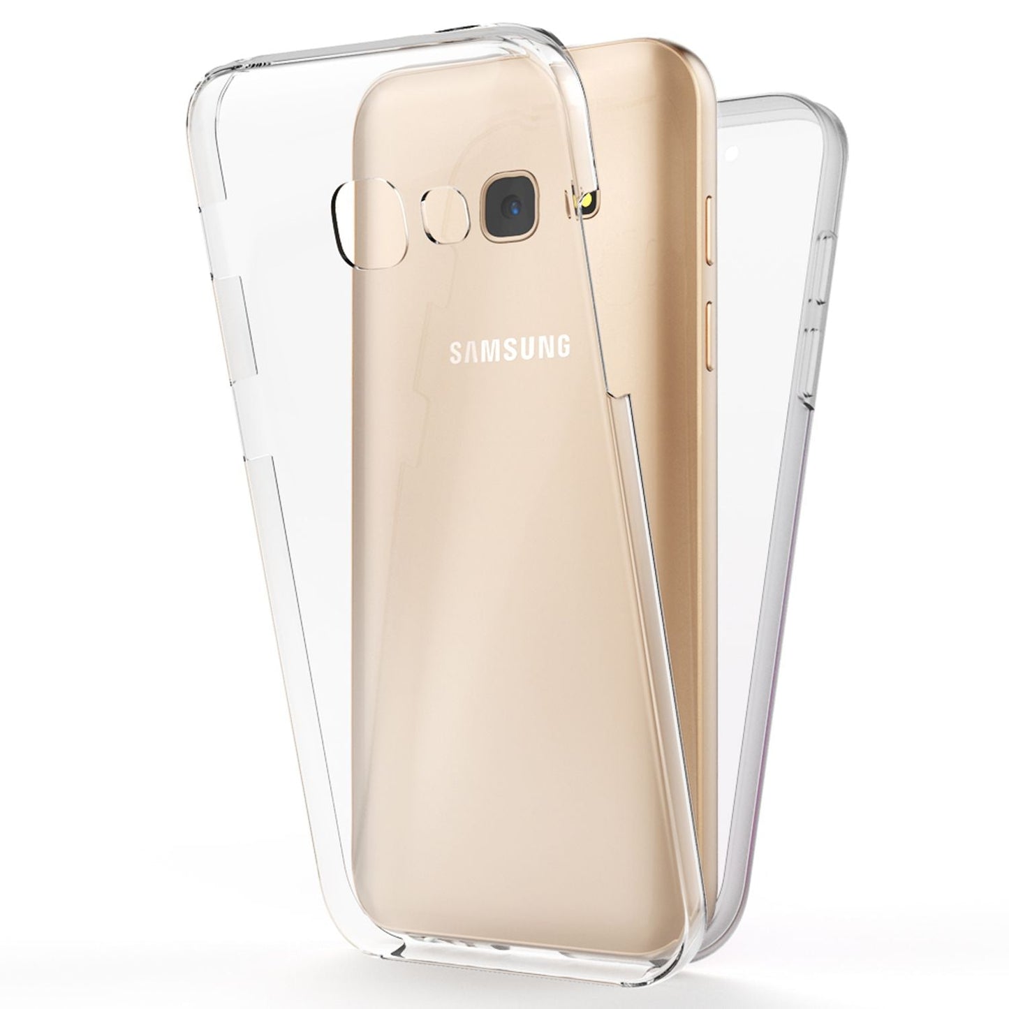 NALIA 360 Grad Handy Hülle für Samsung Galaxy A5 2017, Full Cover Case Bumper