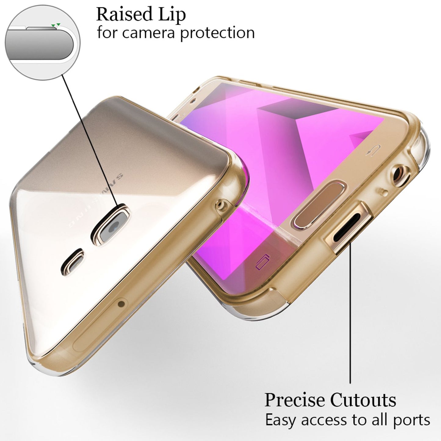 NALIA 360 Grad Handy Hülle für Samsung Galaxy A5 2017, Full Cover Case Bumper