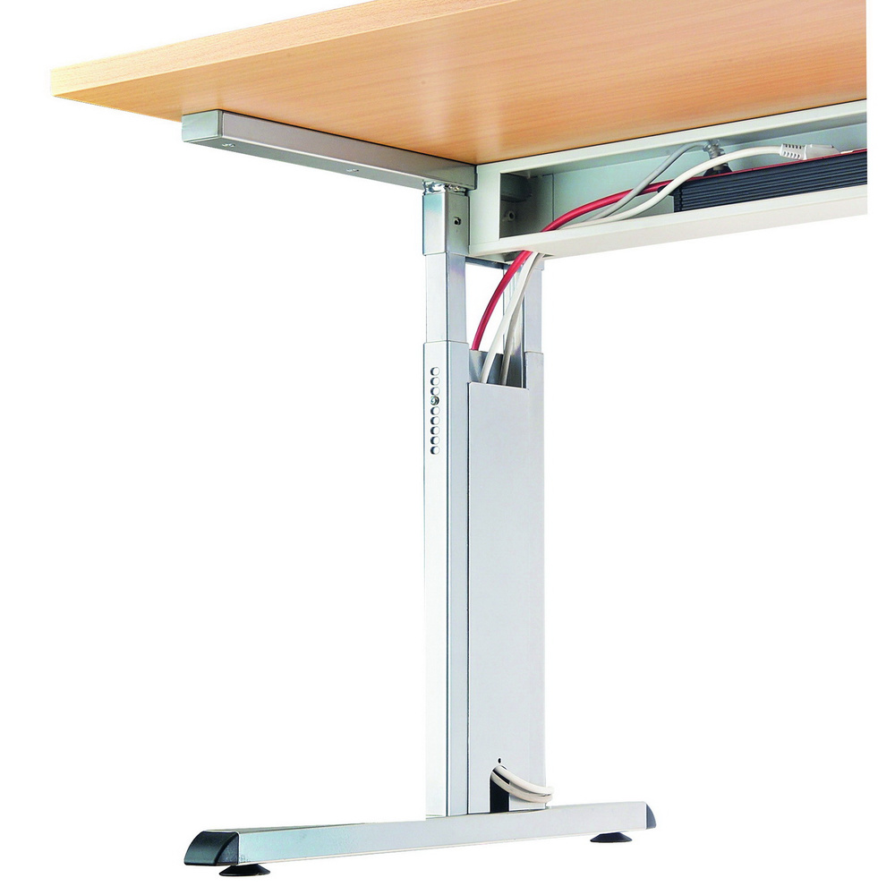 Hammerbacher hæðarstillanlegt skrifborð Vos08/E/W eik hvít 80x80x65 cm í B-flokki