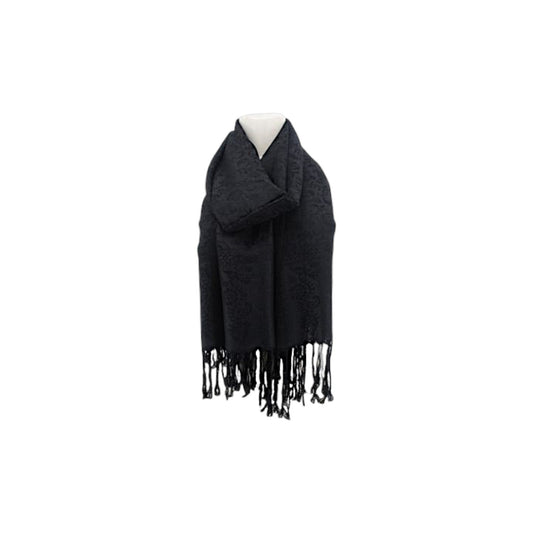 Damen Winter Schal » Winterschal 175 x 70 cm » Fransenschal mit Paisleymuster » Blumen Muster » seidig weich