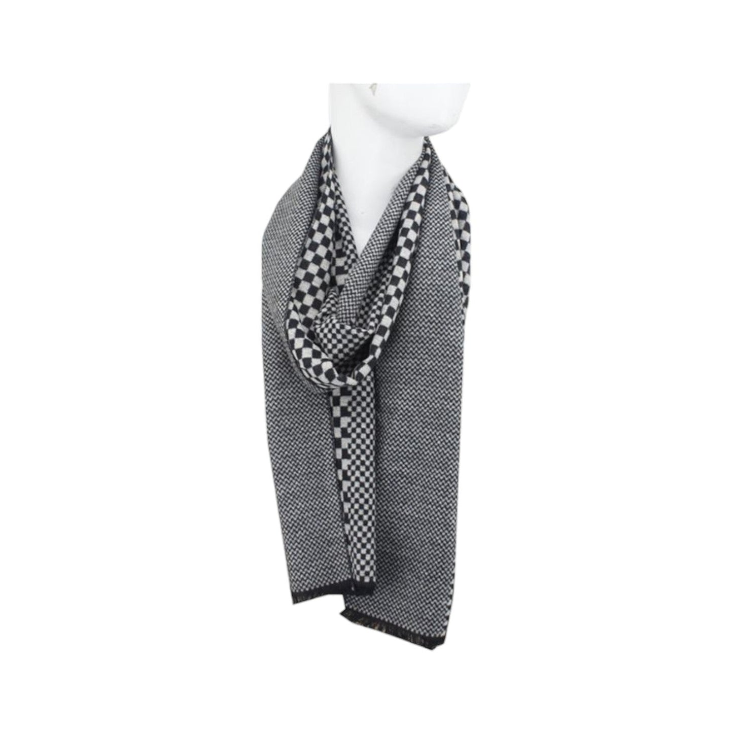 Winter Herren Schal mit Schach Muster » Soft Cashmera Herrenschal | Winterschal 180x30 cm
