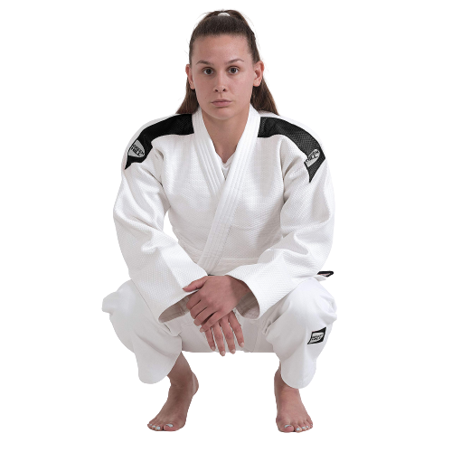 Green Hill Judoanzug Semi Competiton mit Streifen 650 g/m²