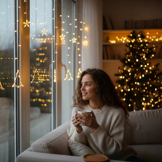 Lichterkette Weihnachtsdeko Tannenbaum Stern 138 LED Innen Außen Sternenvorhang