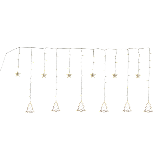 Lichterkette Weihnachtsdeko Tannenbaum Stern 138 LED Innen Außen Sternenvorhang