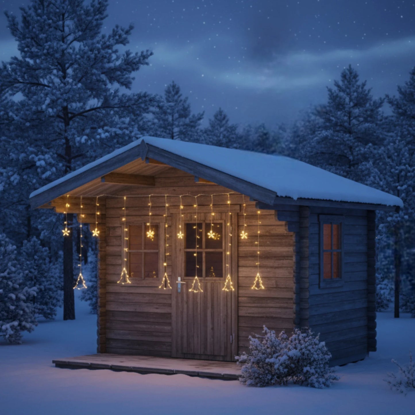 Lichterkette Weihnachtsdeko Tannenbaum Stern 138 LED Innen Außen Sternenvorhang