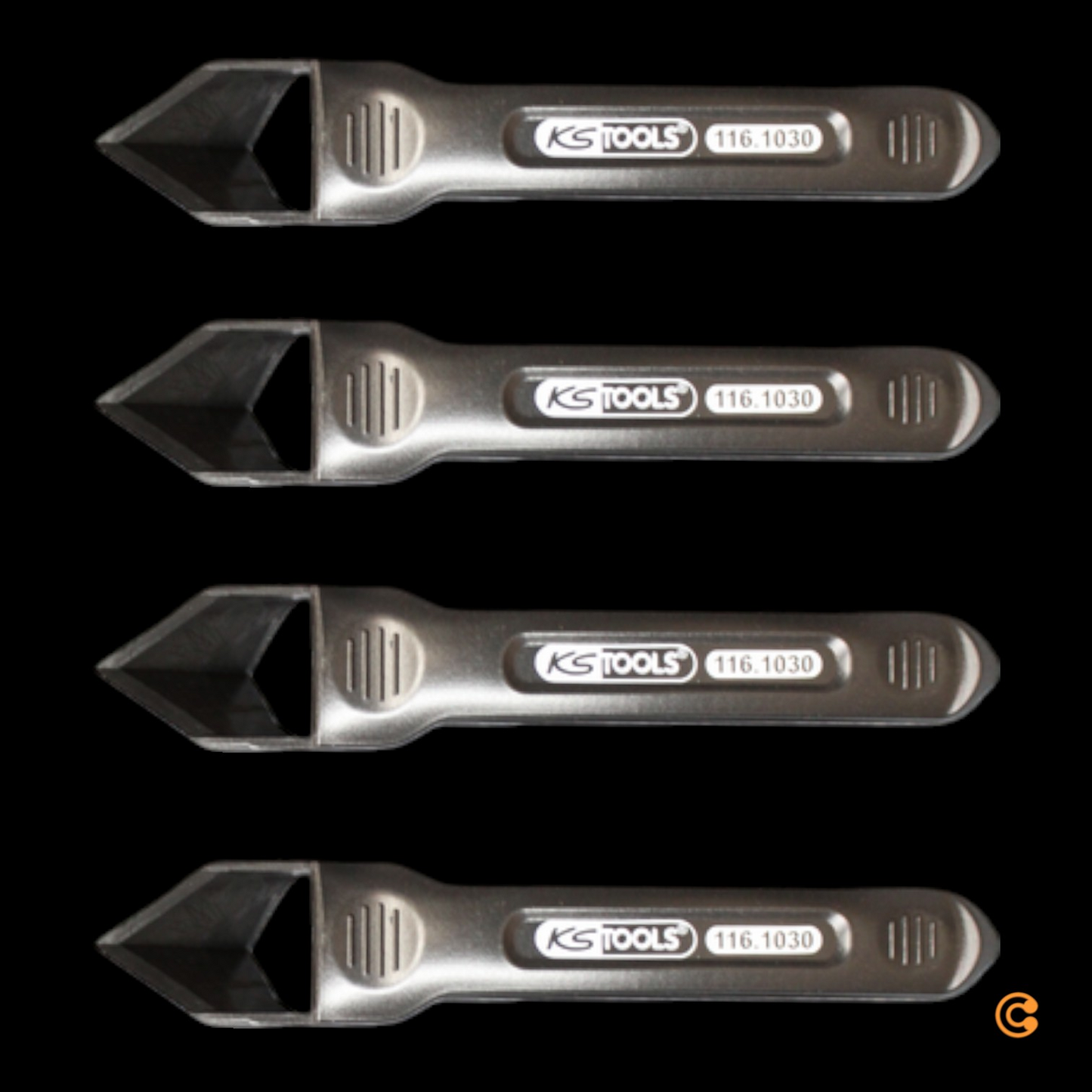 KS Tools sílikonskrapa 1161030 úr sílikoni, plast, 4 stykki