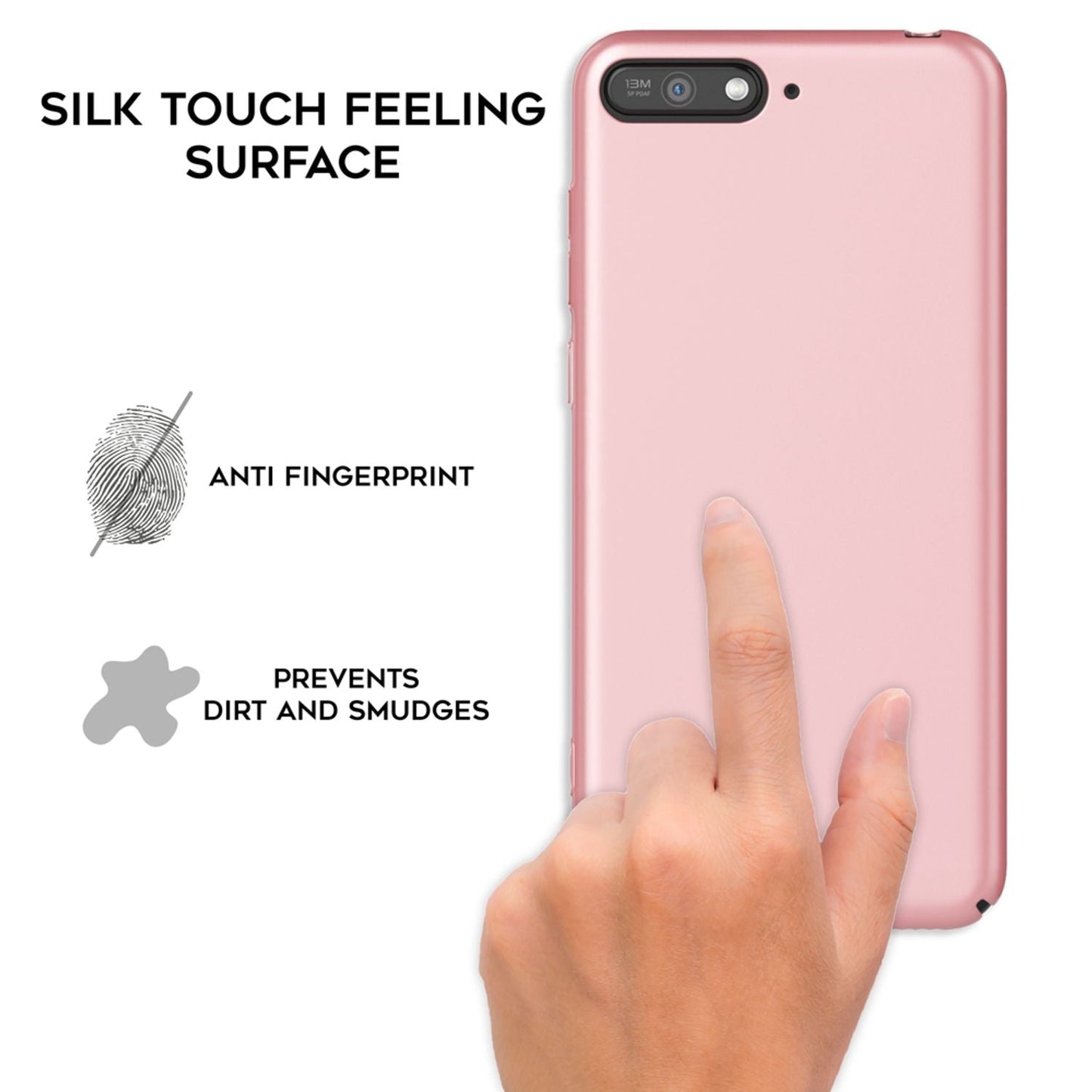 NALIA Phone Case for Huawei Y6 (2018), Slim Hard Case Protective Cover