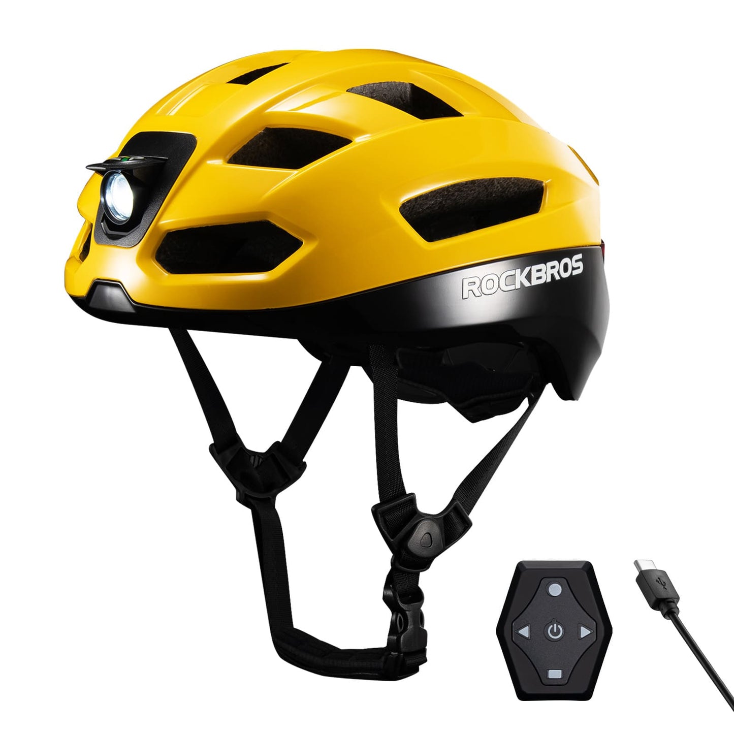 Smart bicycle helmet with light