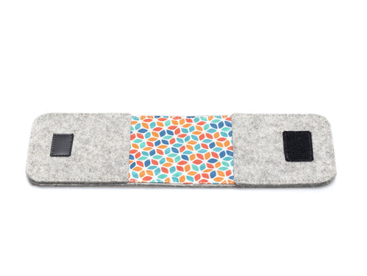 EC Karten Etui aus Filz | hellgrau - Colorful