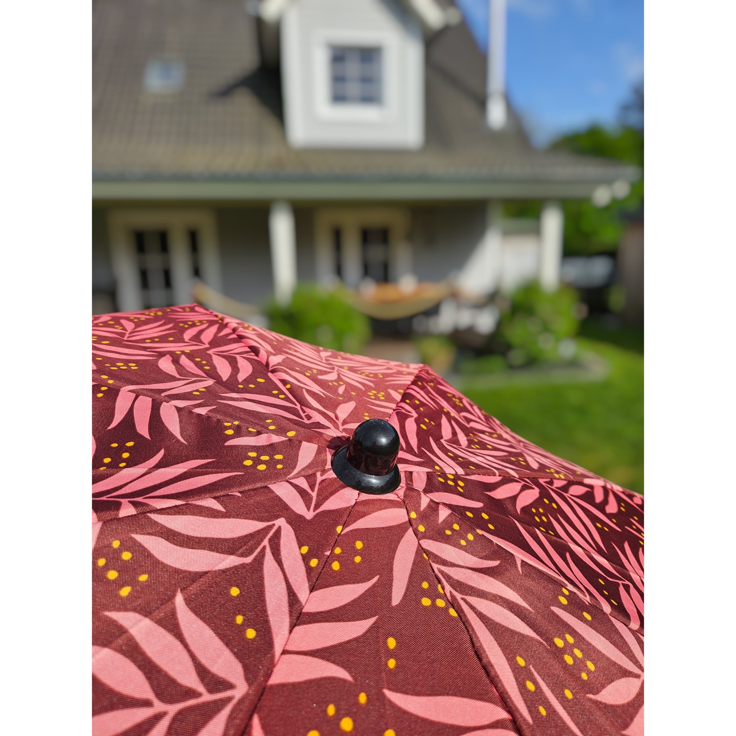 Sonnenschirm Strandschirm Schirm UV Schutz mit Tasche Fransen Rot Ø 170 cm