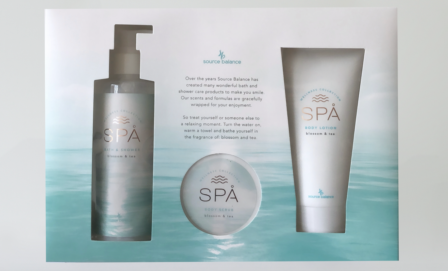 Wellness Geschenkset: SPA Ocean Breeze » Body Lotion, Peelingsalz & Duschgel