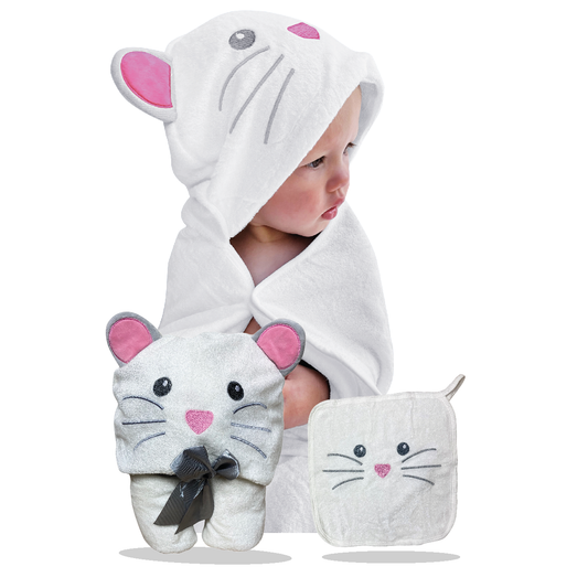 Baby Kapuzenhandtuch Maus