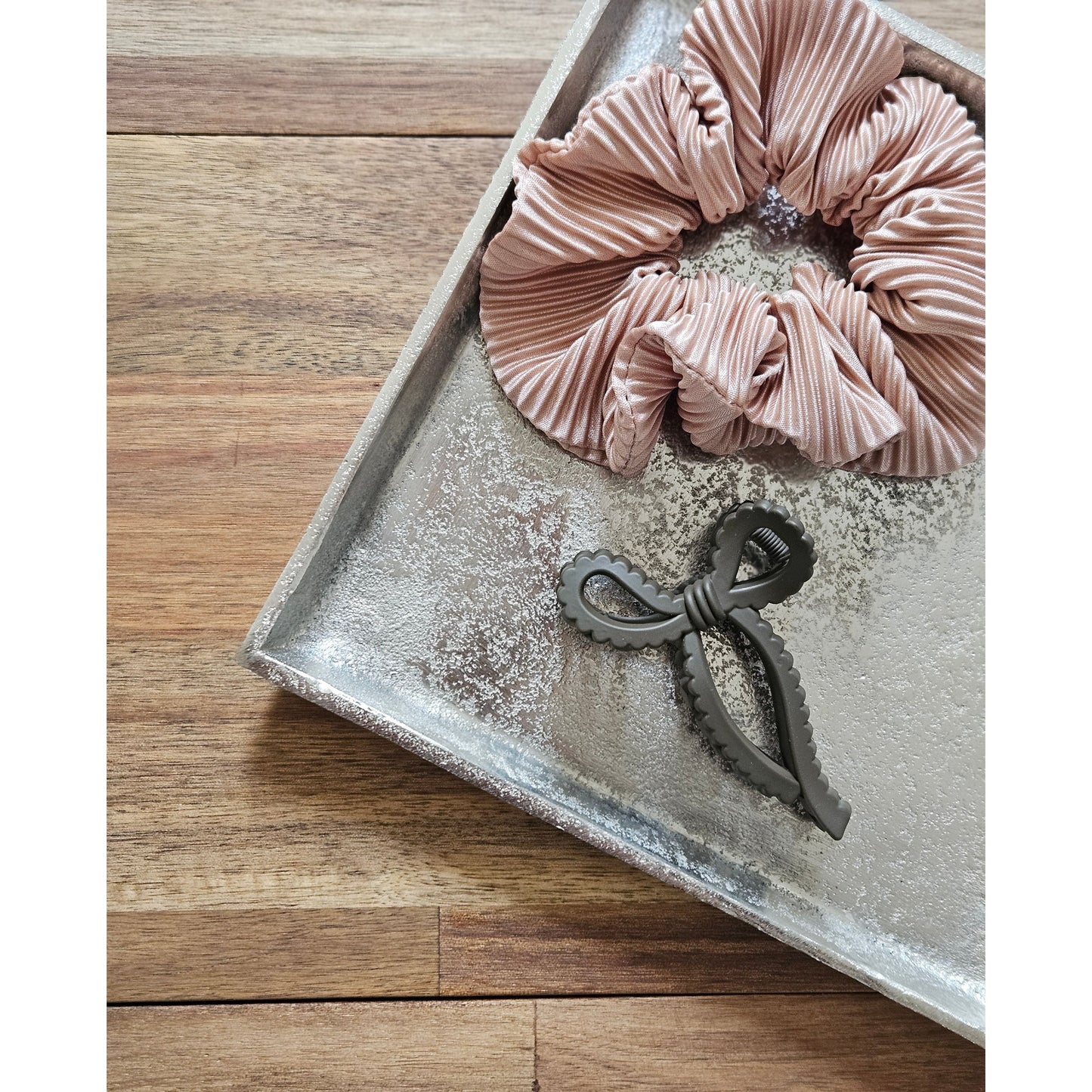 Tablett Dekoteller silber Metall massiv Tischdeko Schale Dekoschale 20x20 cm