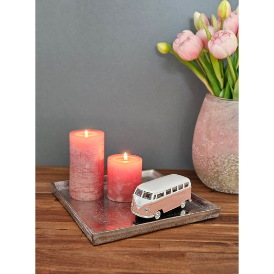 Tablett Dekoteller silber Metall massiv Tischdeko Schale Dekoschale 25 x 25 cm