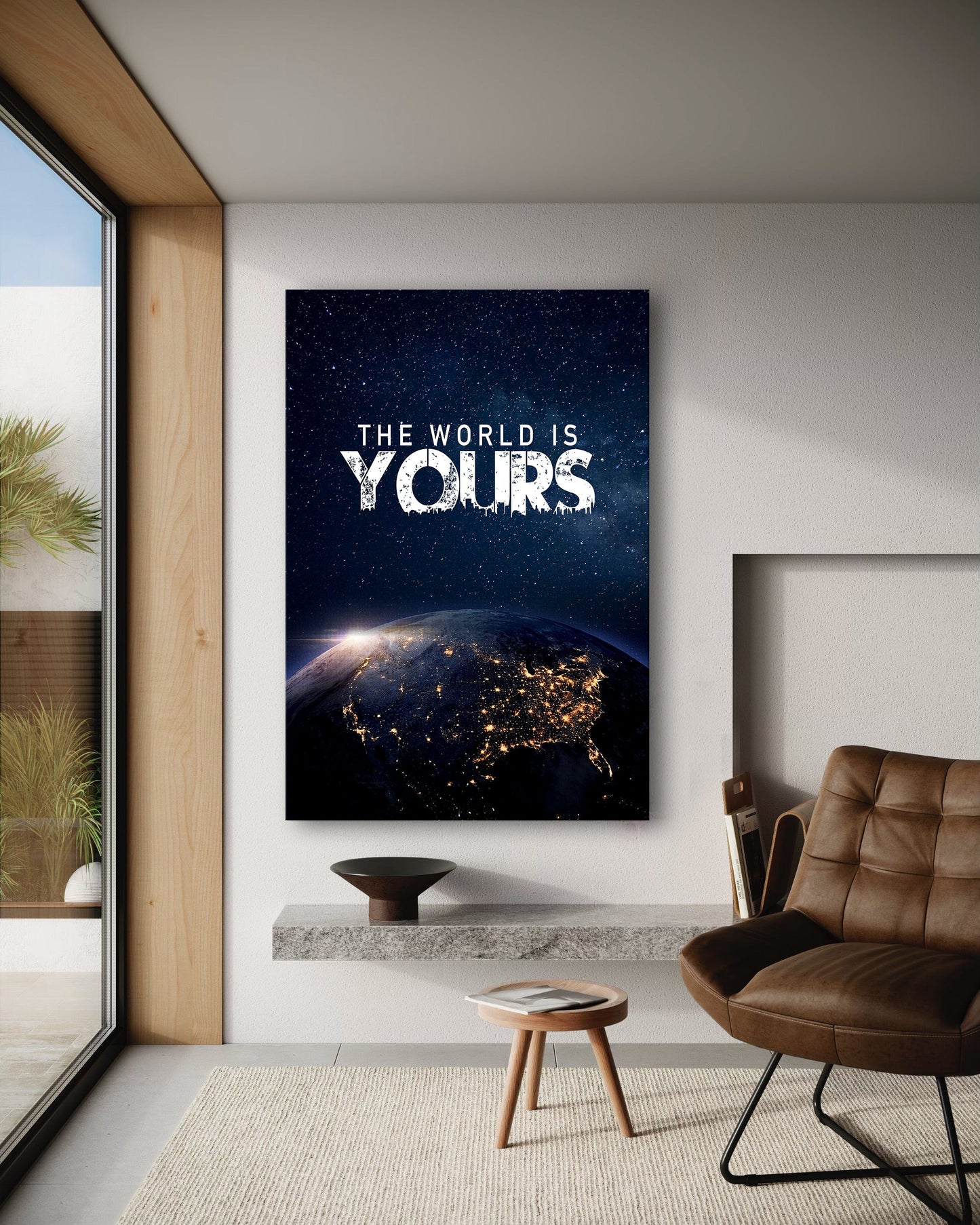 The World is yours - Leinwandbild Motivation